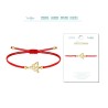 Pulsera Hilo Rojo Nudo De La Trinidad Dorado - Coleccion amuleto pulsera roja